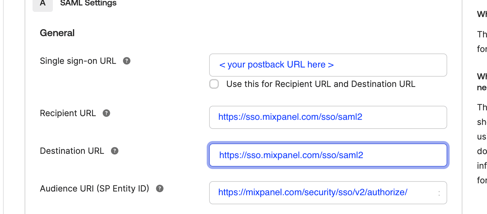 Okta Config SAML 1 Image